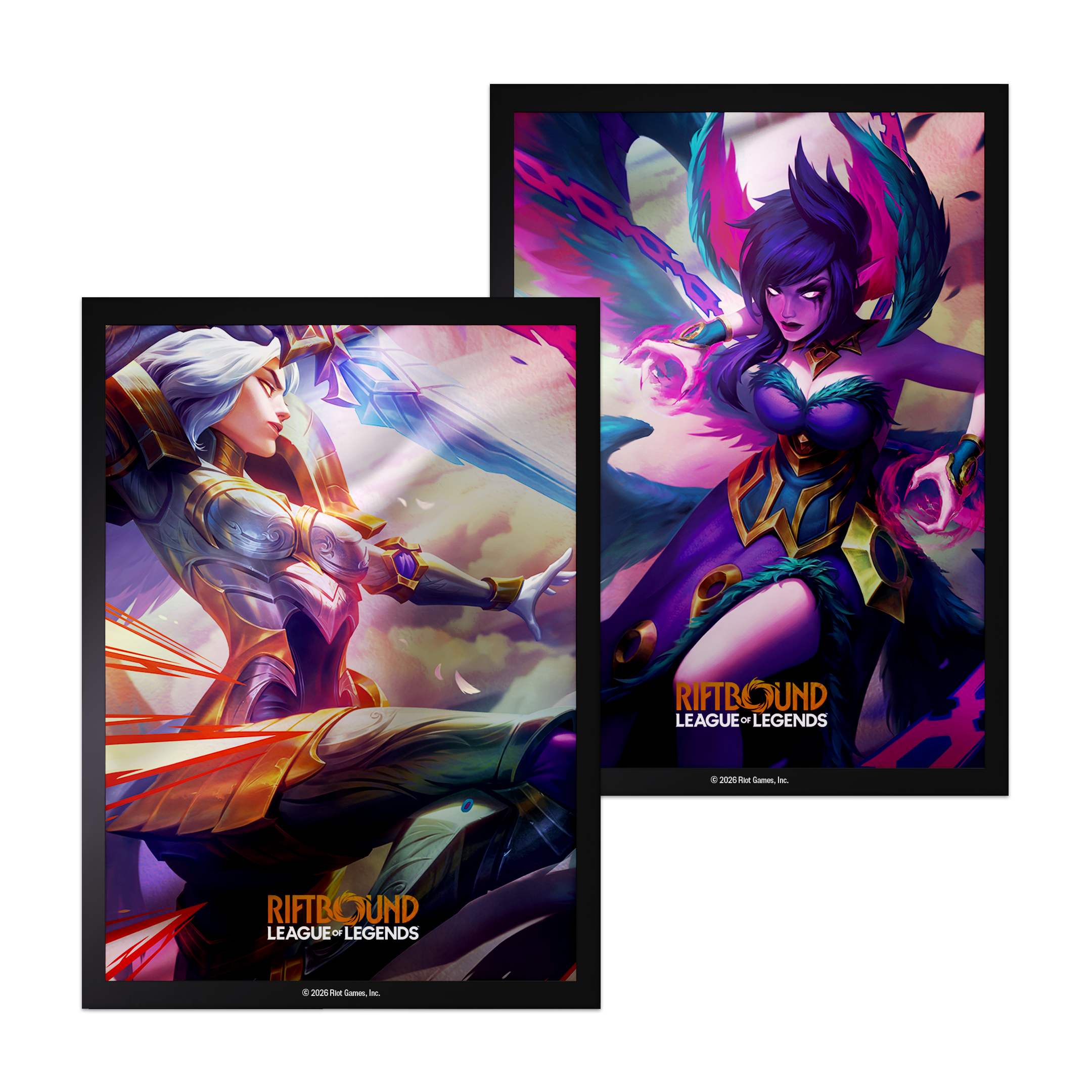 Riftbound Vendetta Art Sleeves: Kayle vs Morgana