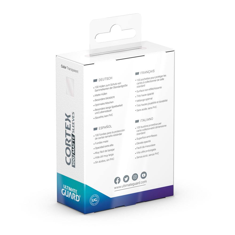 Cortex Sleeves Matte Standard Size (100) - Transparent view 4